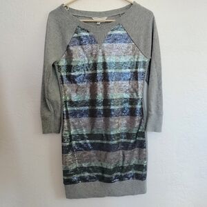 Victoria's Secret Gray long sleeve sequined dress size XS